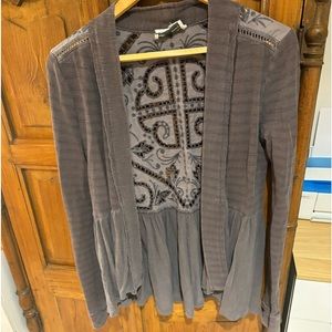 Embroidered Eyelet Anthropologie Cardigan - Size M
